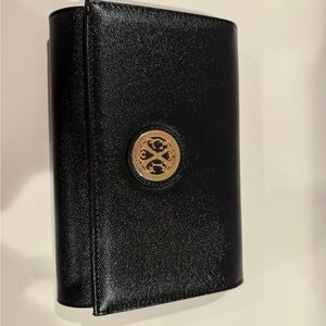 Christian Lacroix Black Clutch with Gold Accents - No Chain/Strap